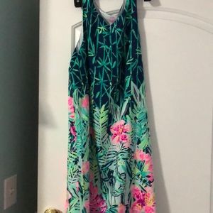 Short Silk shift dress, new never worn Size L